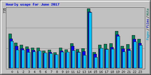 Hourly usage for June 2017