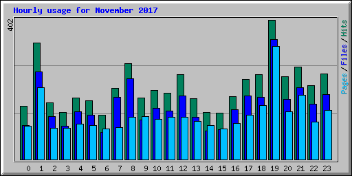 Hourly usage for November 2017