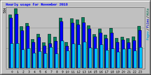 Hourly usage for November 2018