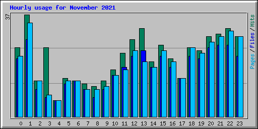 Hourly usage for November 2021