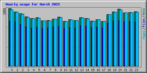 Hourly usage for March 2022